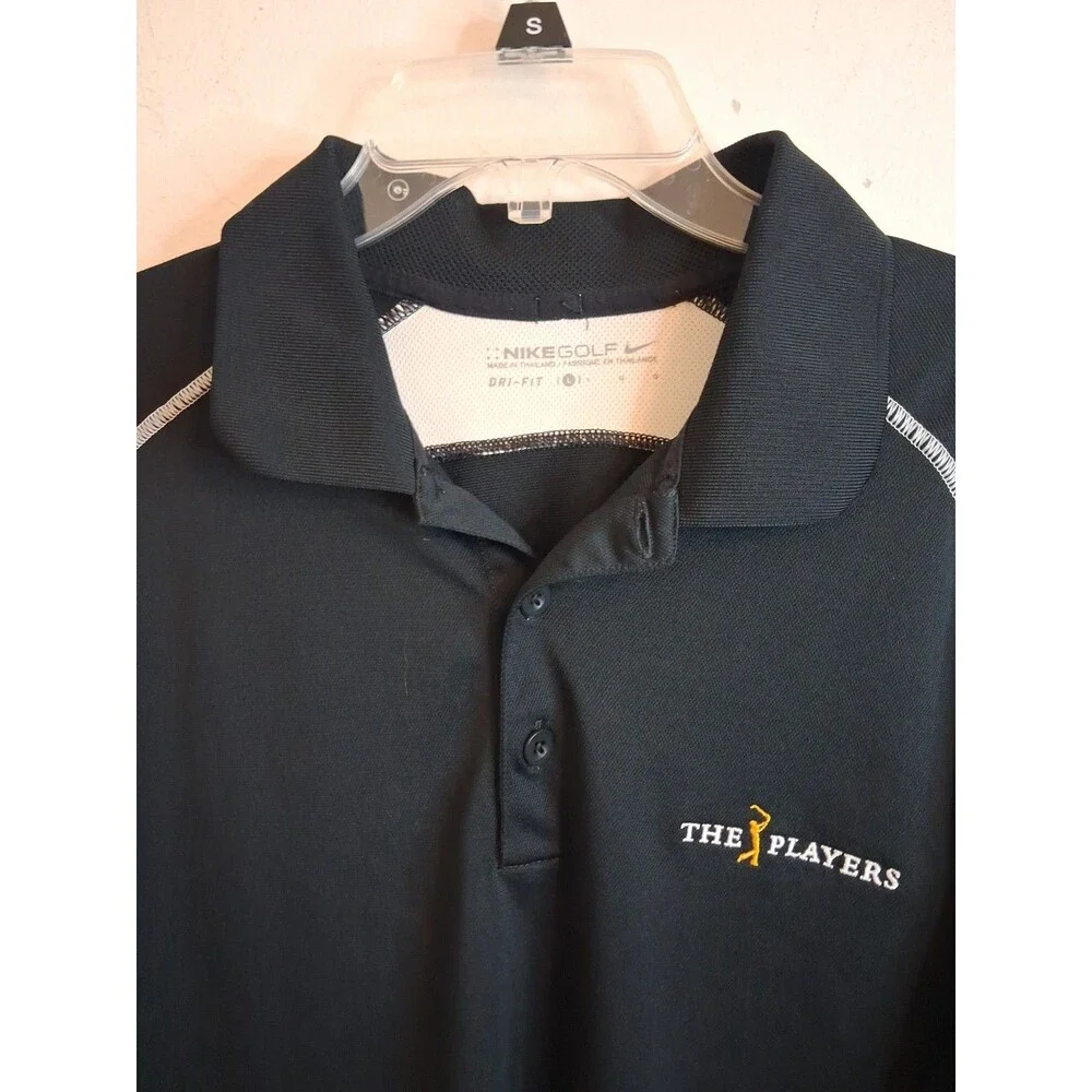 Nike Golf Dri-Fit Polo Mens Large Black PGA Sawgrass 